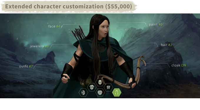 Stretch goal $55,000: Character customization